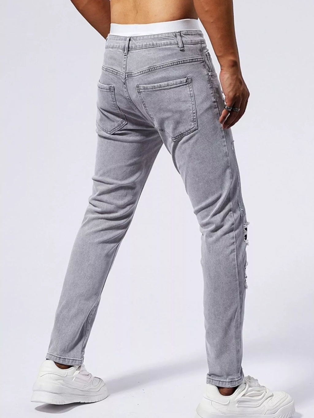 Men's Distressed Slim Fit Jeans