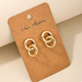 Interlocked Chain Link Stud Earrings
