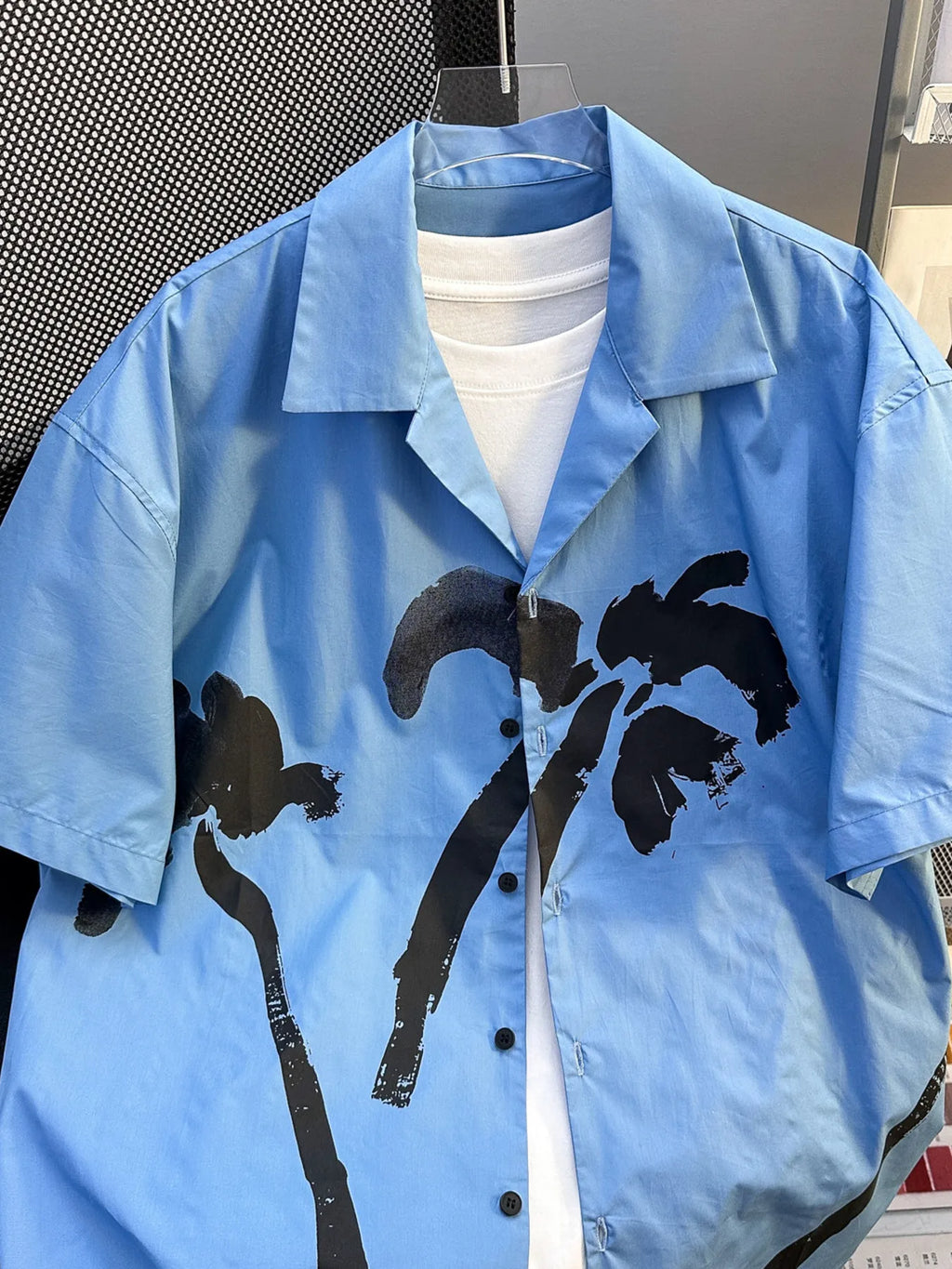 Men's Plus Size Short Sleeve Button-Up Shirt