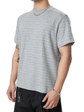 Men's Textured Knit Crew Neck T-Shirt