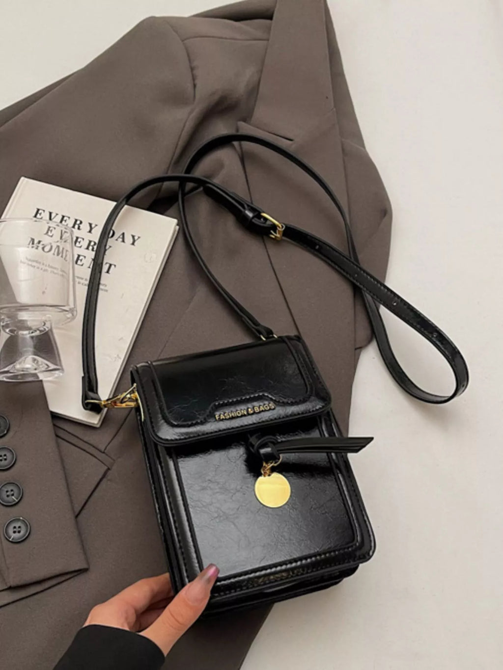Leather Flap Crossbody Bag