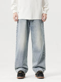 Men's Vintage Wash Wide Leg Jeans