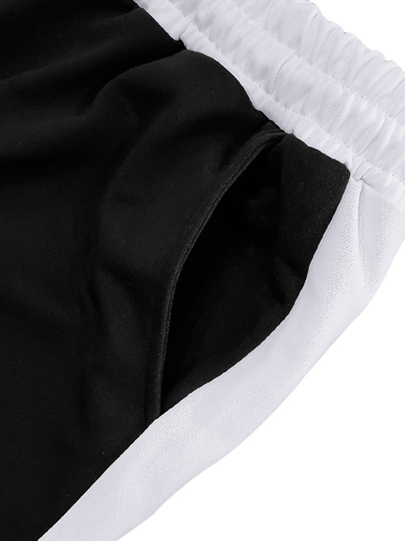 Men's Full Size Contrast Stripe Drawstring Sweatpants Plus Size