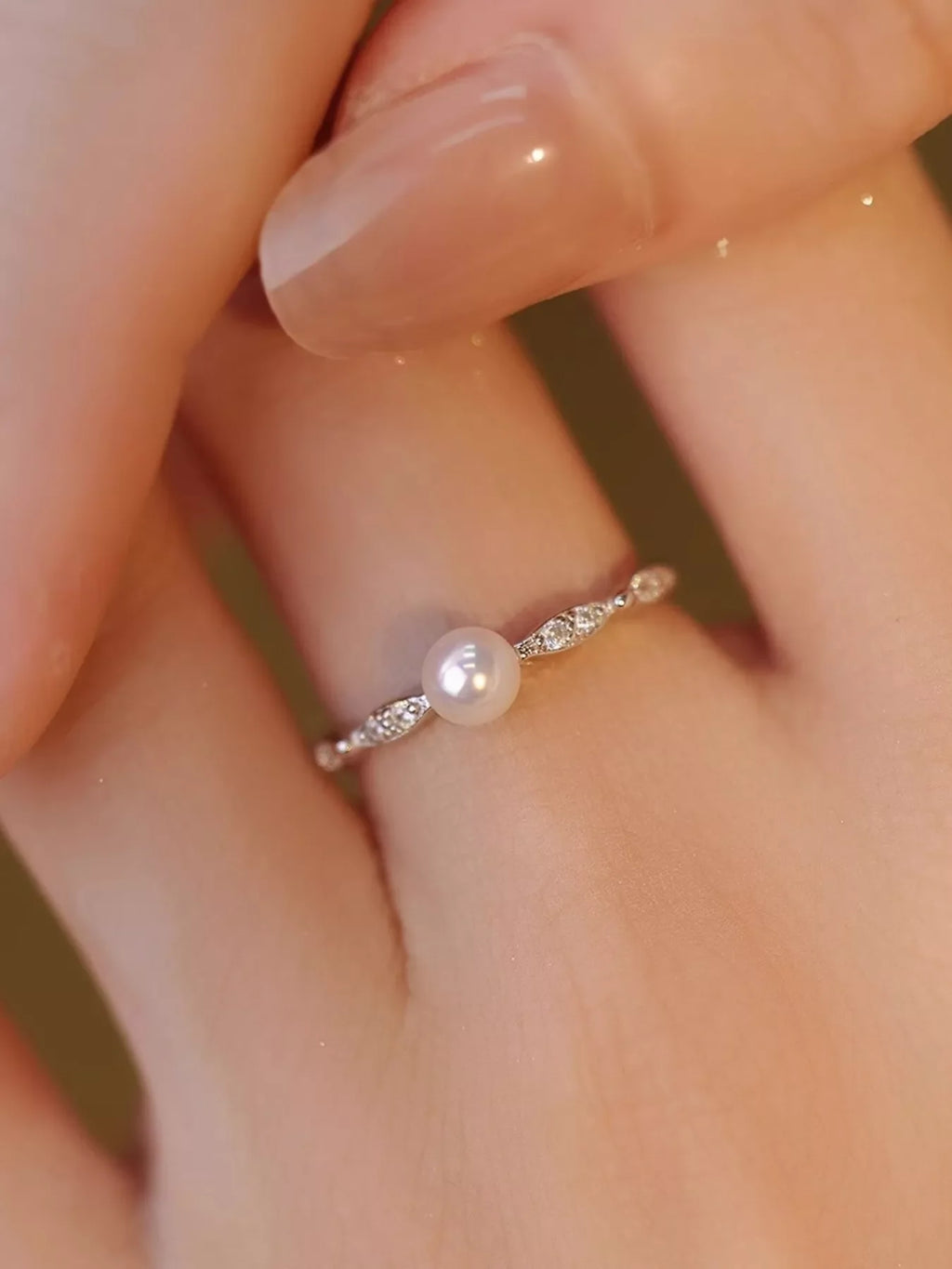 925 Sterling Silver Pearl Ring