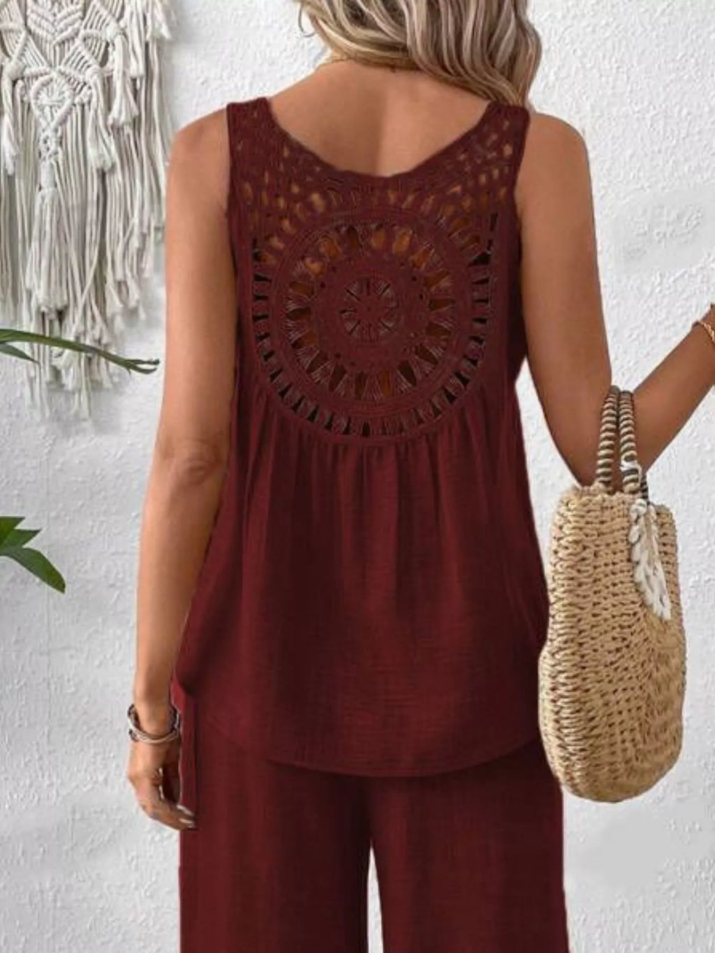 Round Neck Tank and Pants Set
