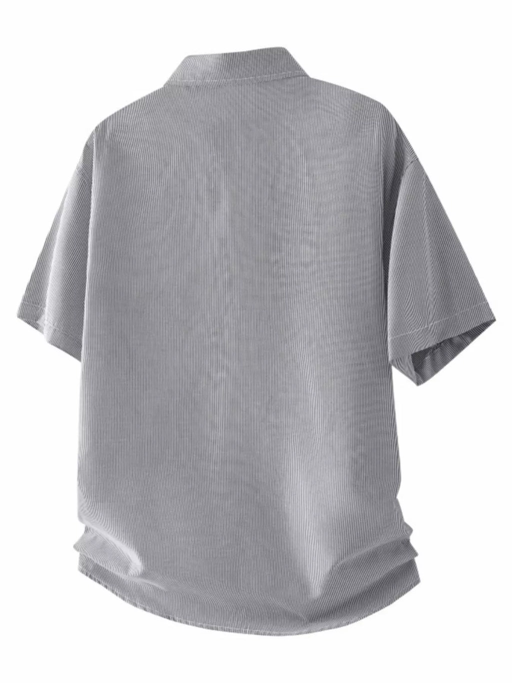 Men's Plus Size Casual Striped Short Sleeve Shirt