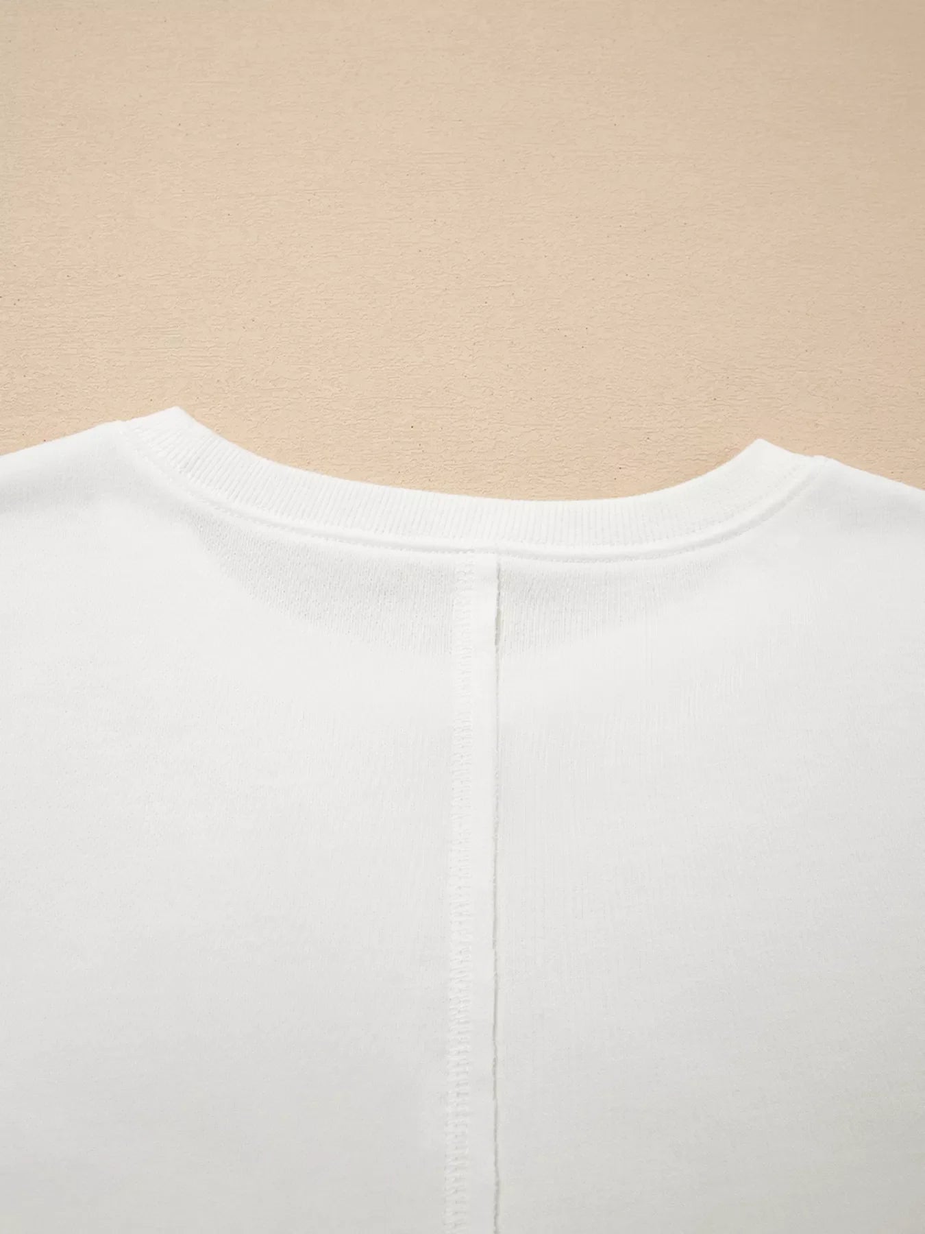 Exposed Seam Detail Color Block Patch Pocket Drop Shoulder Sweatshirt