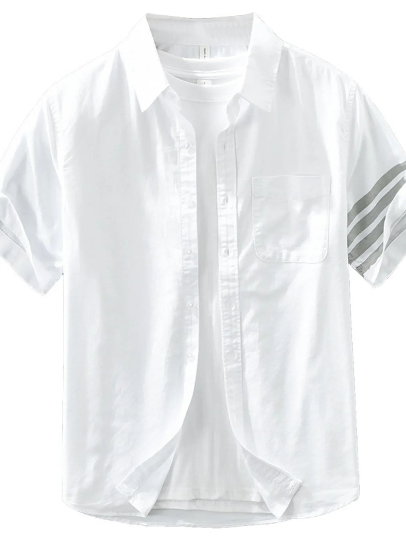 Men's Plus Size Short Sleeve Button-Up Shirt