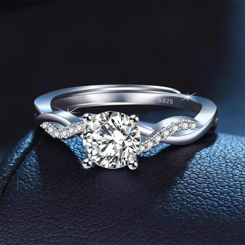 1 Carat Moissanite 925 Sterling Silver Ring