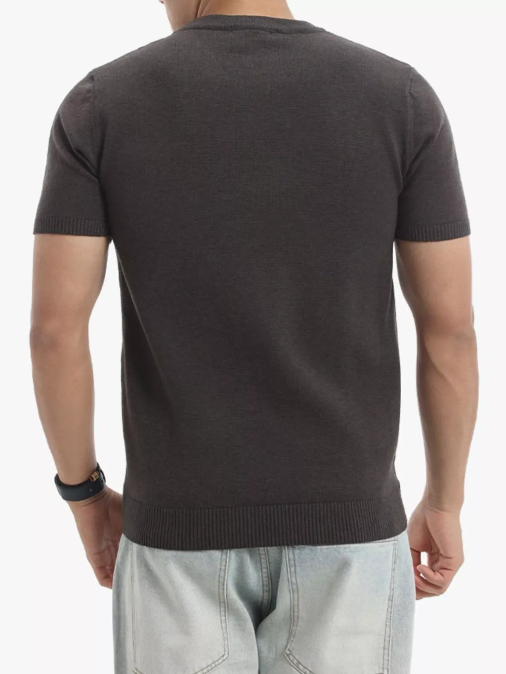 Men's Plus Size Casual Short Sleeve Knit Top