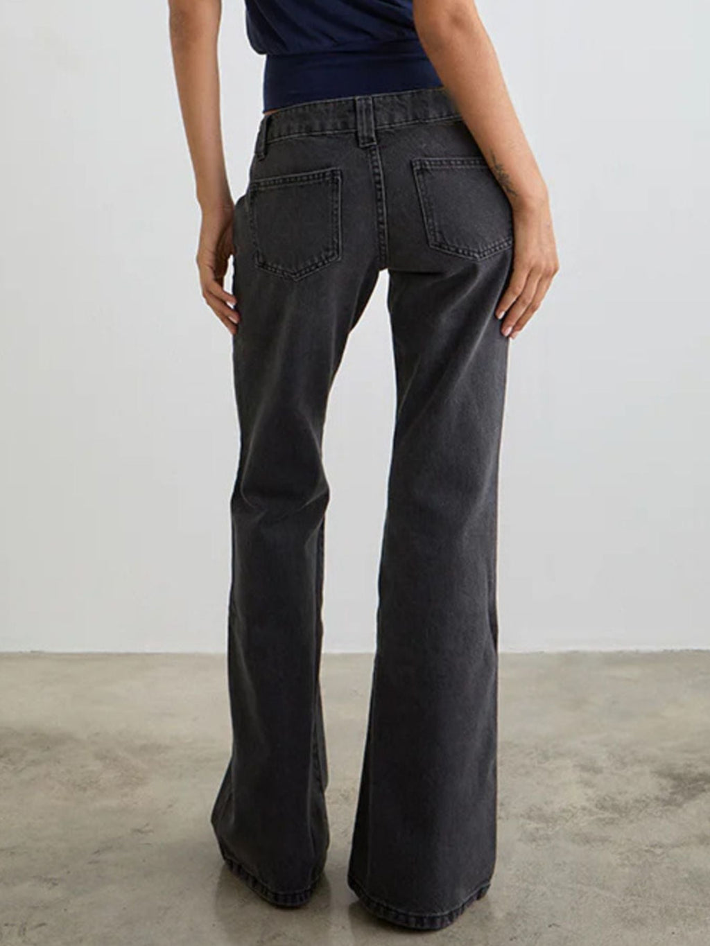 Low Rise Flare Leg Jeans