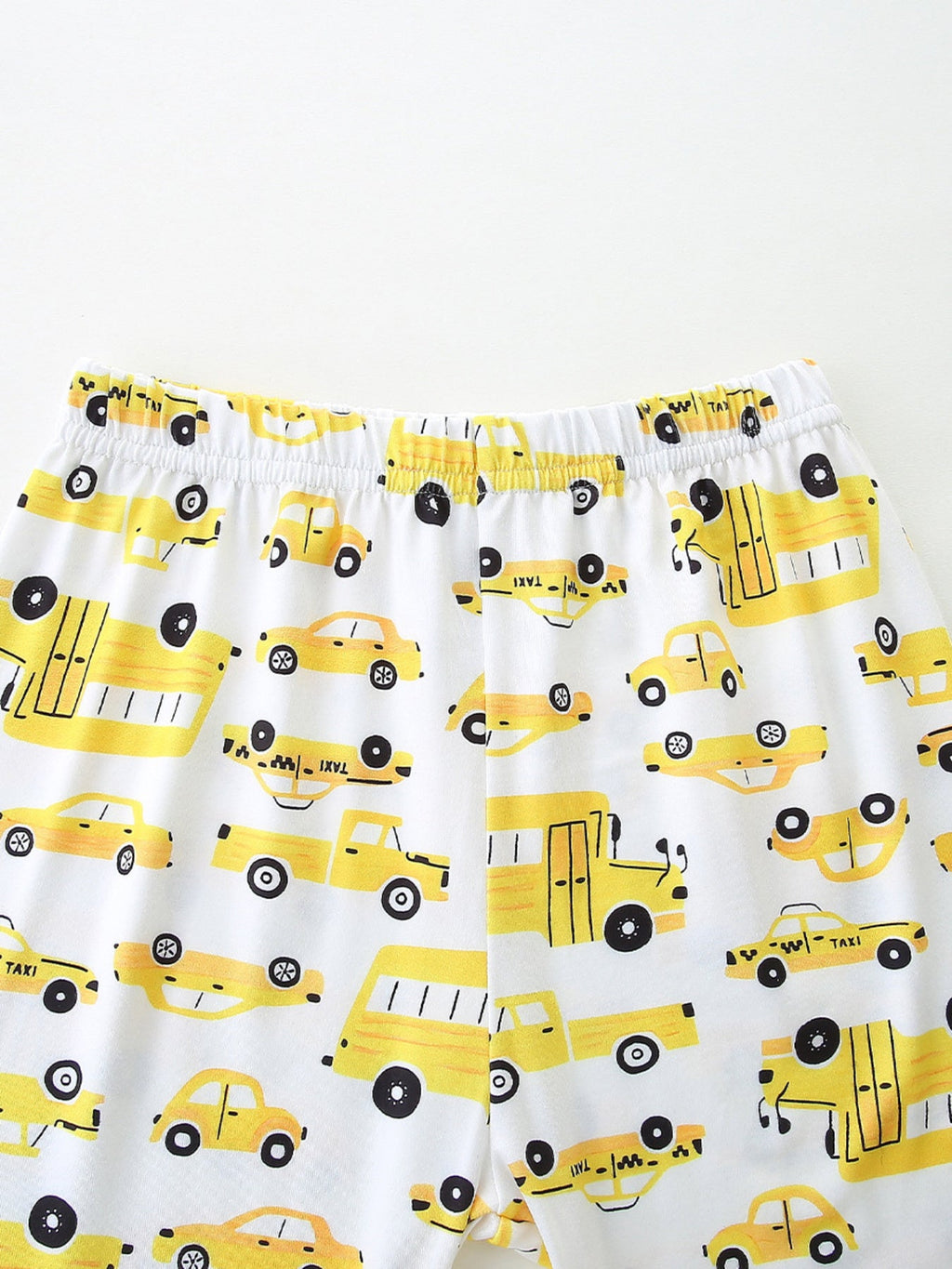 Children's Cartoon Car Print Short Sleeve Pajama Set