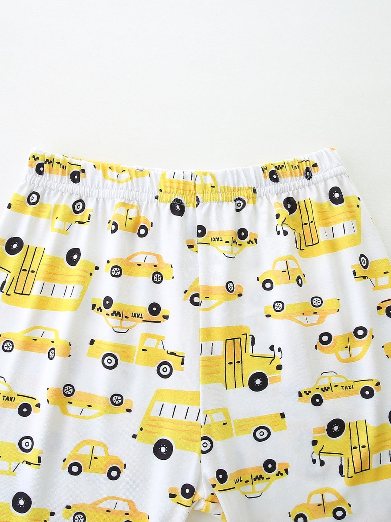 Children's Cartoon Car Print Short Sleeve Pajama Set