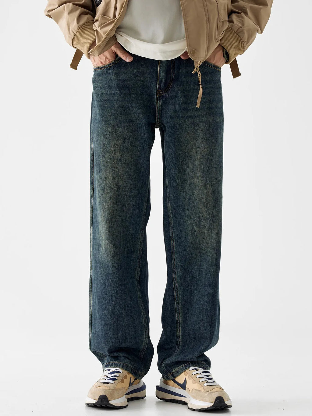 Men's Vintage Wash Loose Fit Jeans
