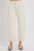 RISEN High Rise Relaxed Barrel Cuffed Jeans