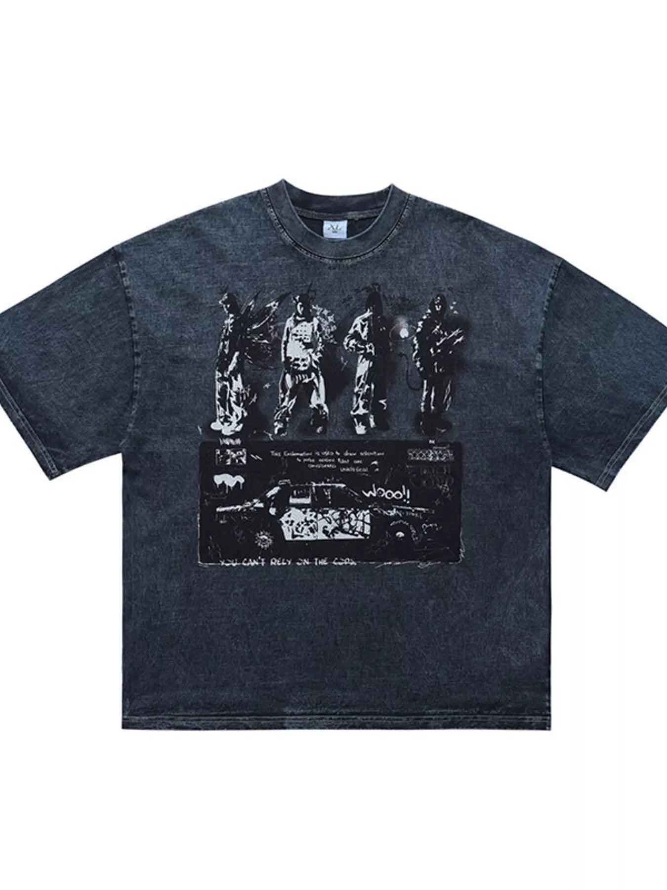 Men's Vintage Graphic Round Neck T-Shirt