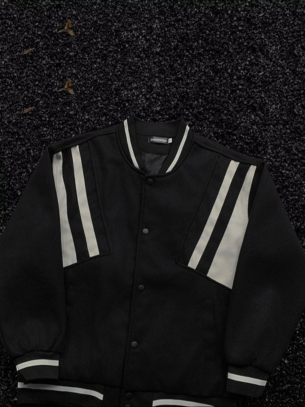 Men's Plus Size Striped Long Sleeve Jacket