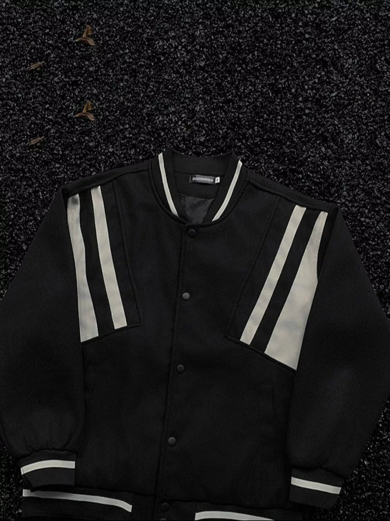 Men's Plus Size Striped Long Sleeve Jacket