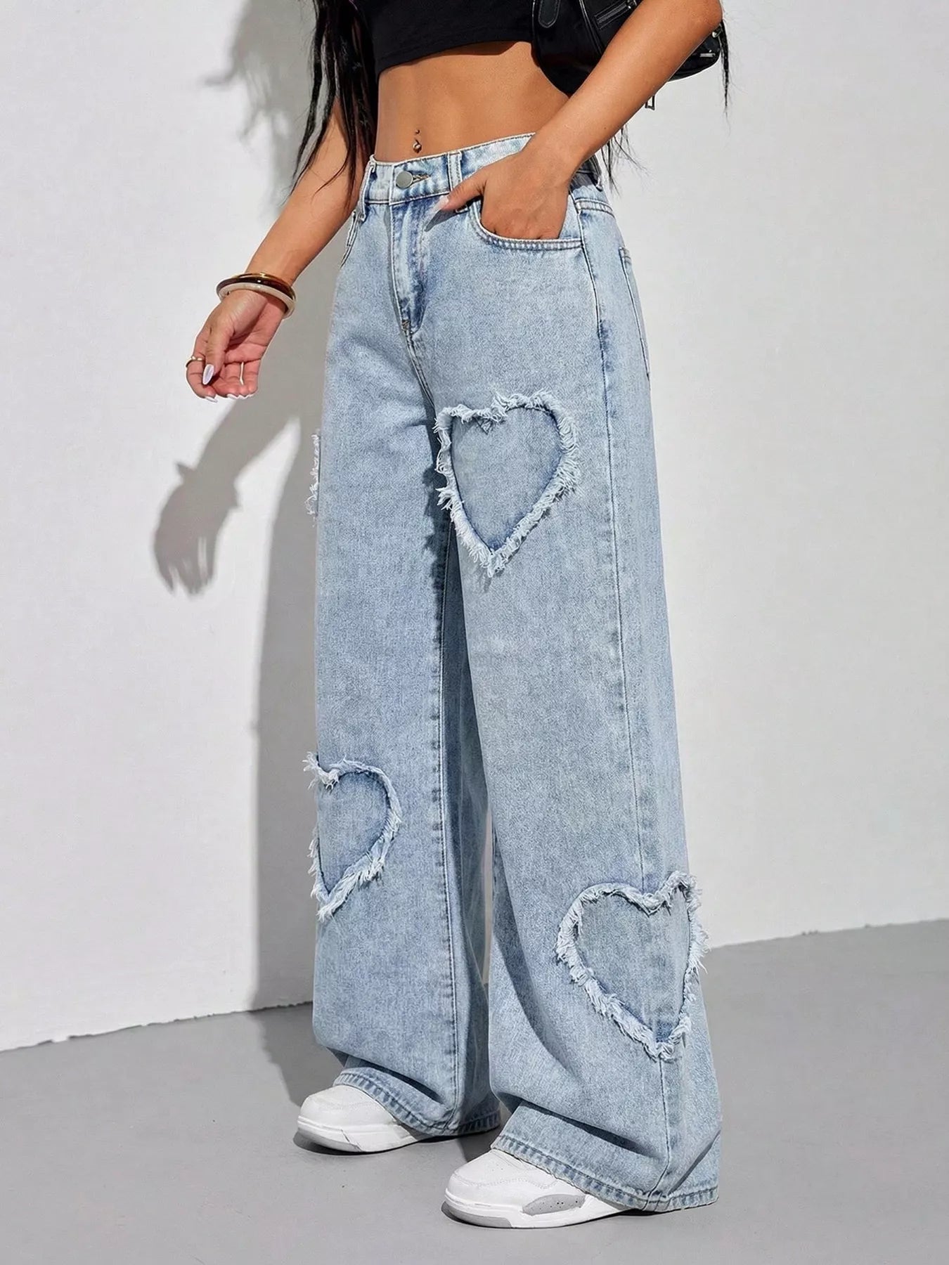 Heart Wide Leg Jeans