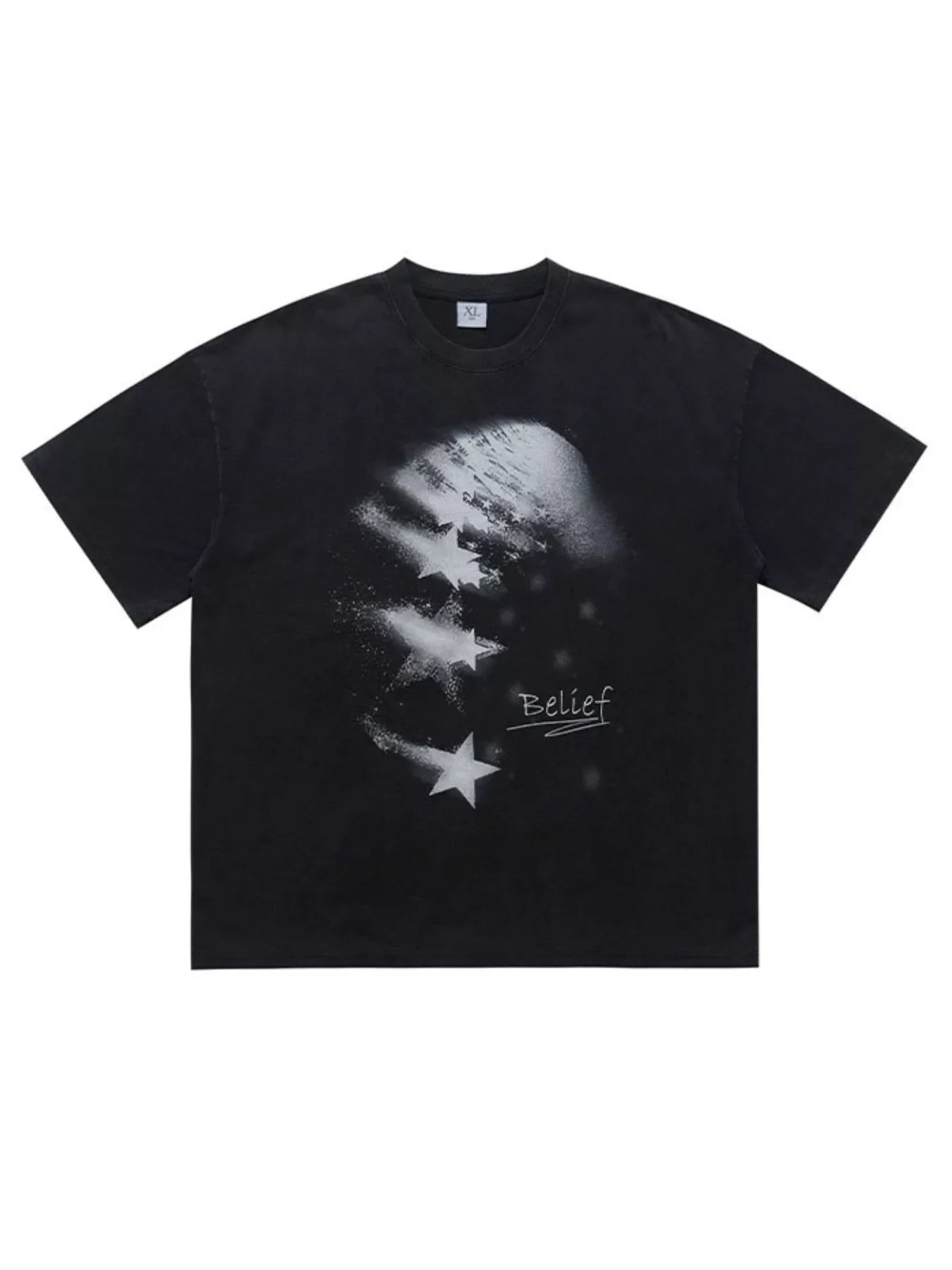 Men's Star Round Neck T-Shirt
