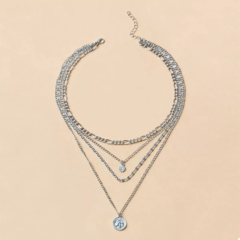 Four Layered Pendant Necklace