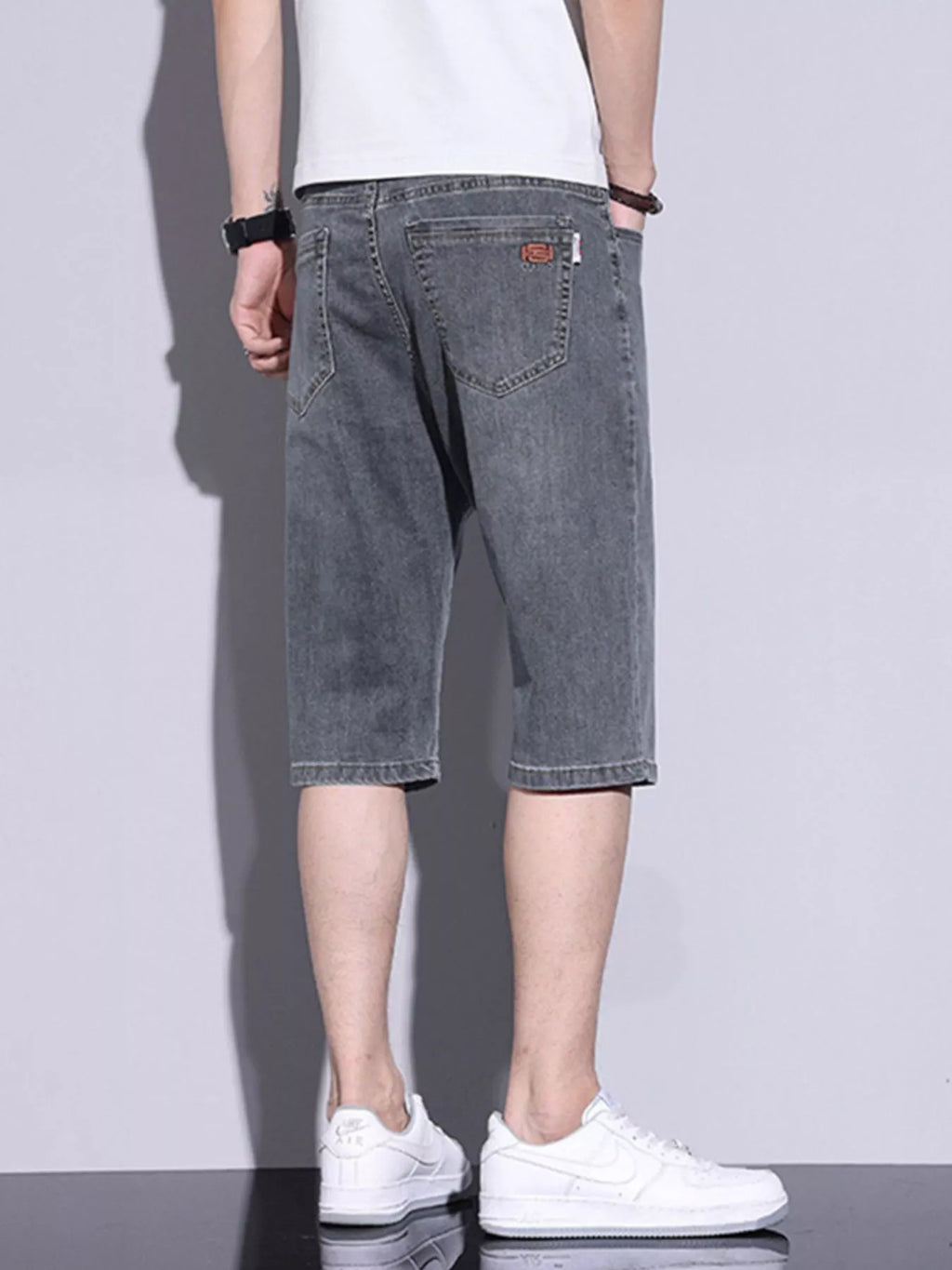 Men's Casual Washed Denim Shorts