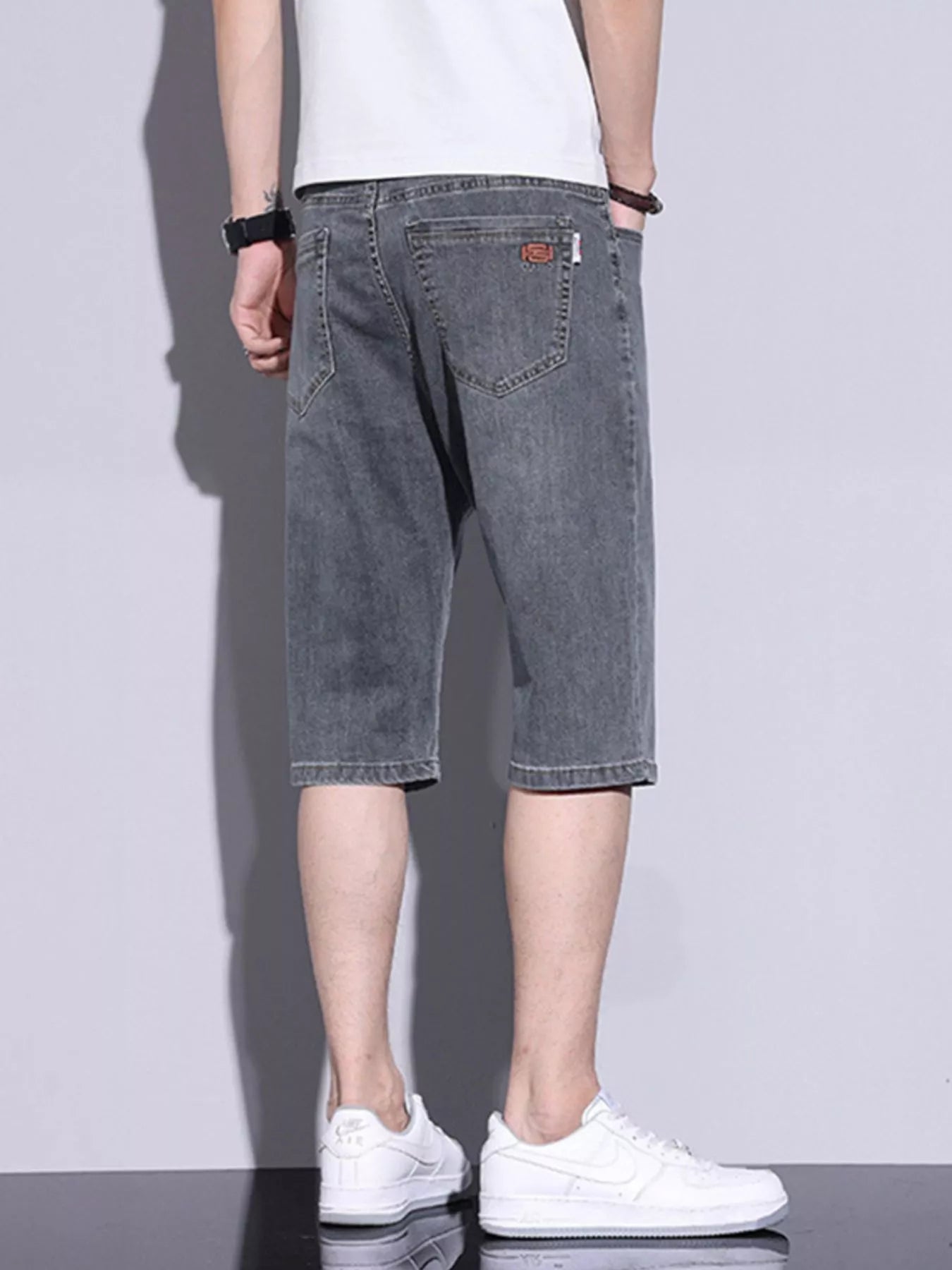 Men's Casual Washed Denim Shorts