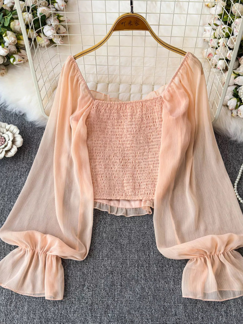 Frill Flounce Sleeve Blouse