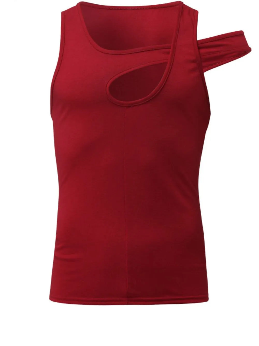 Men's Full Size Asymmetrical Cutout Tank Plus Size