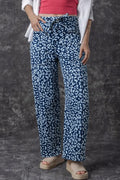 Leopard Print Wide Leg Jeans