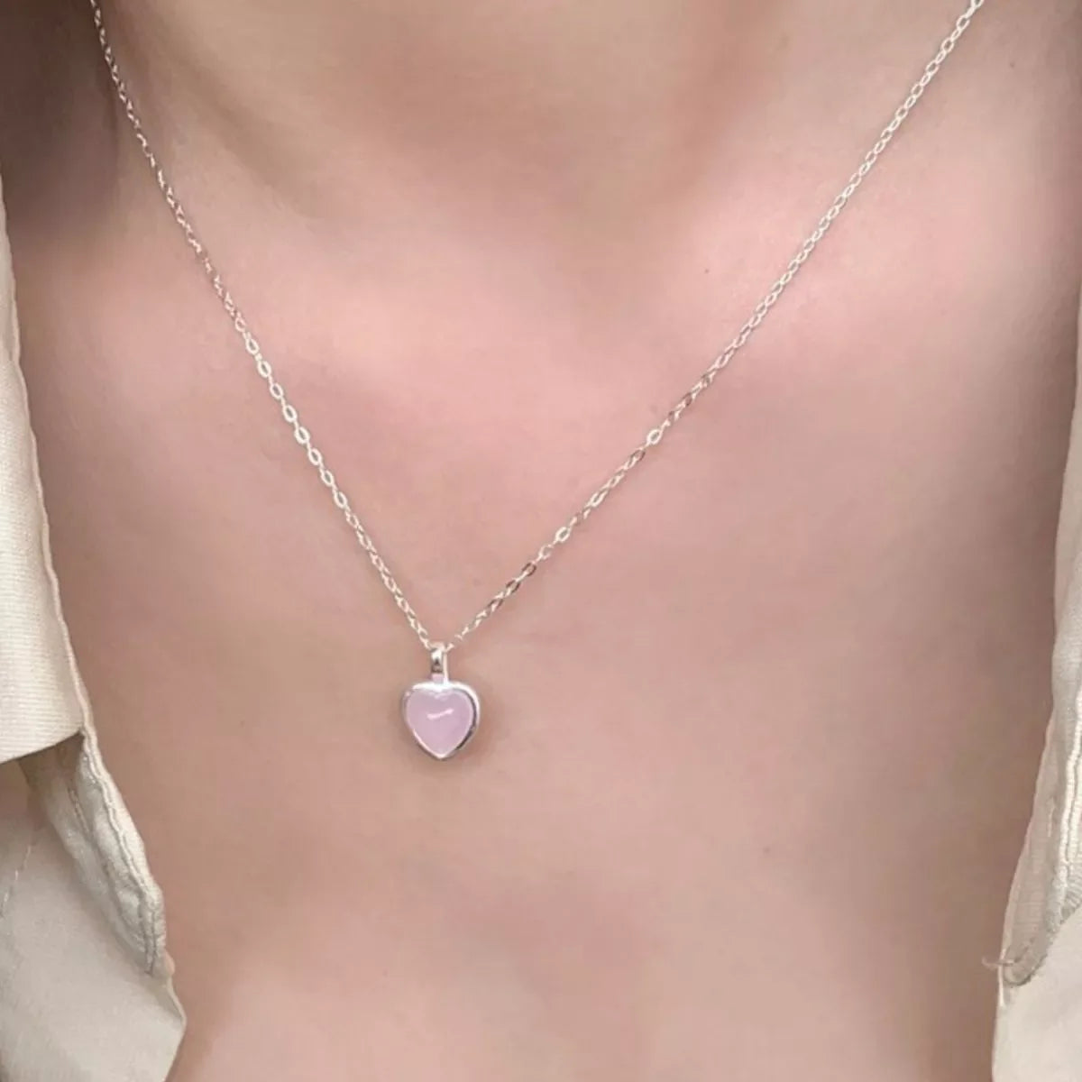 925 Sterling Silver Heart Pendant Necklace