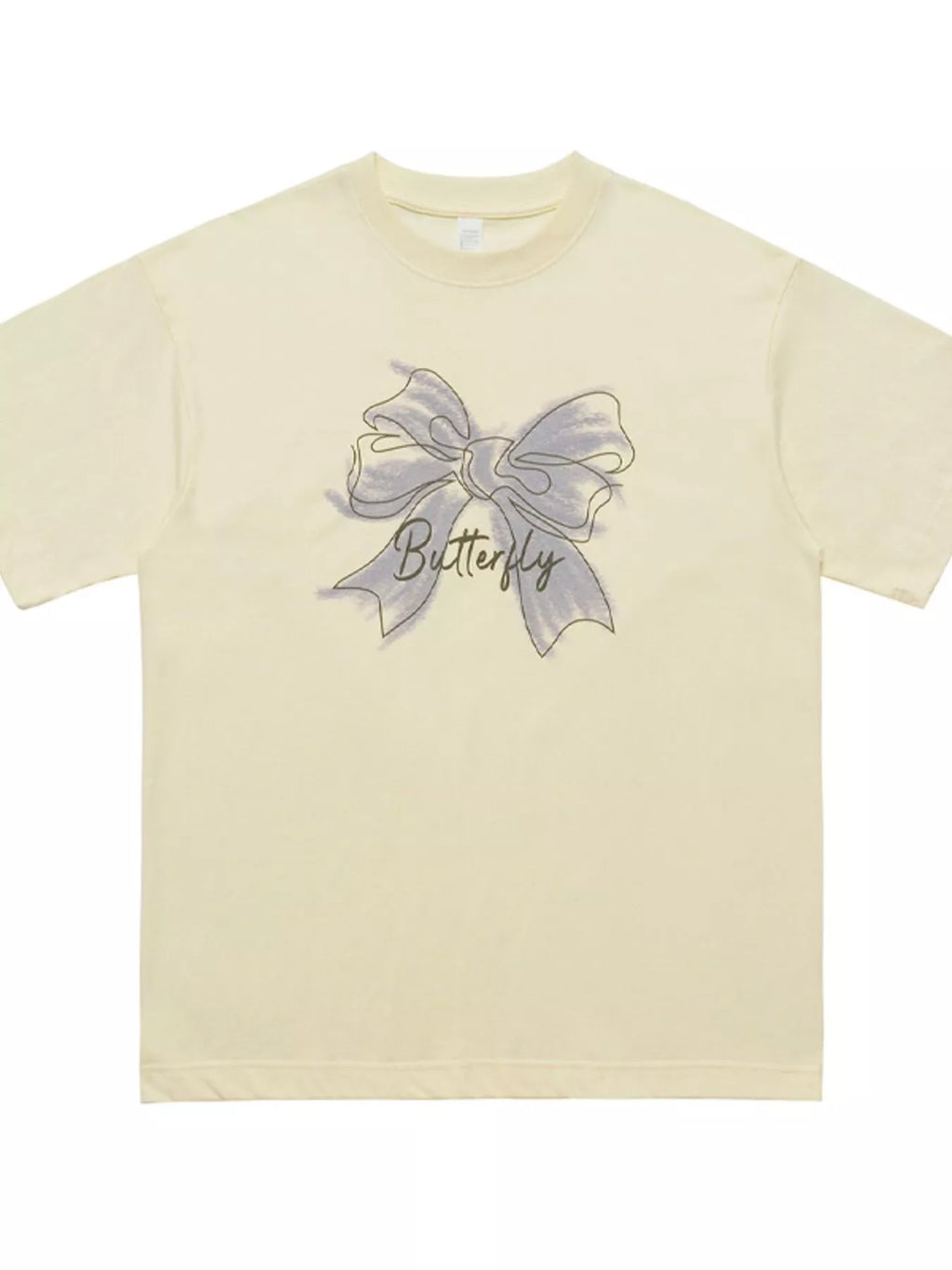 Men's Bow Butterfly Round Neck Short Sleeve T-Shirt
