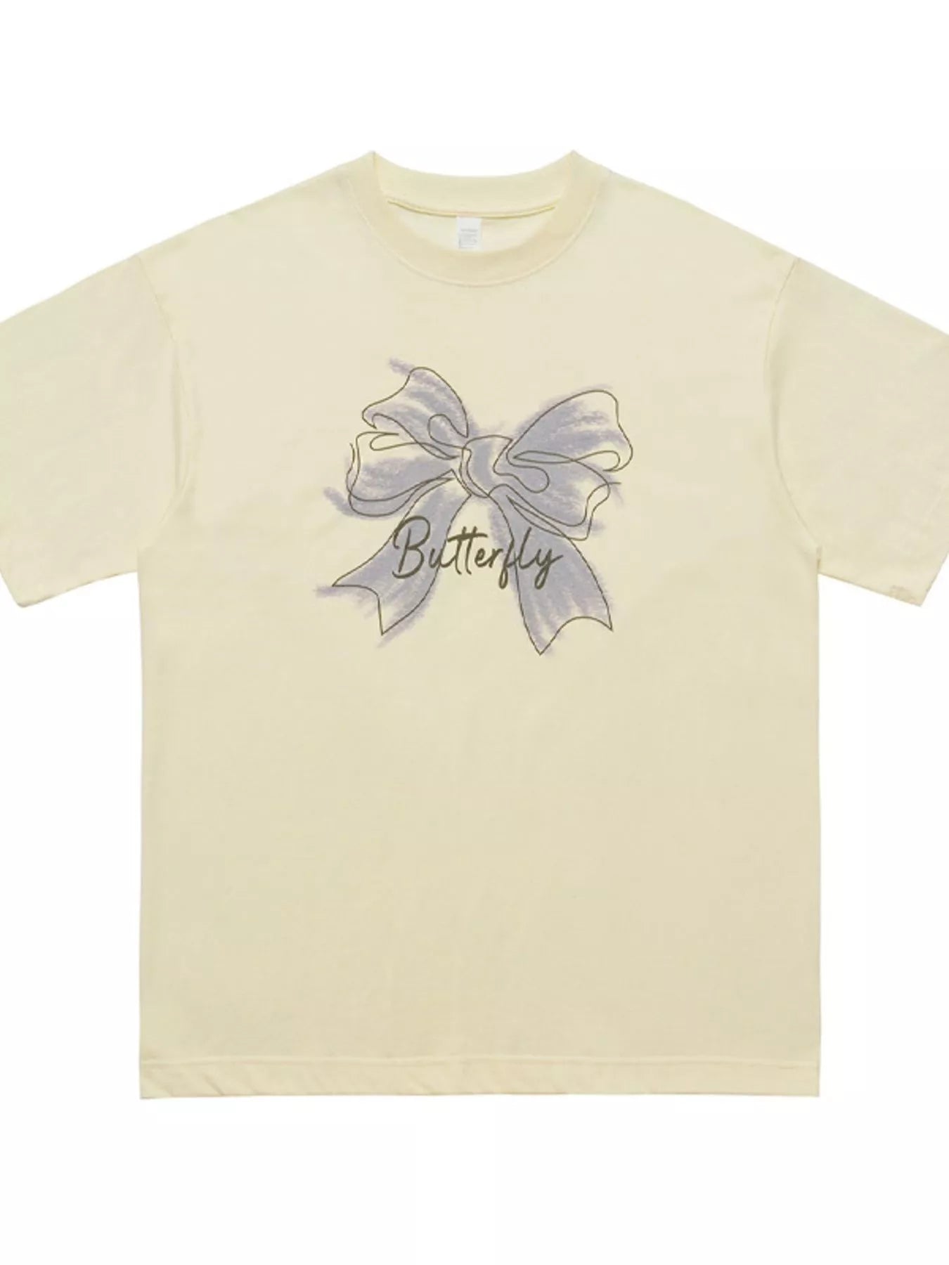 Men's Bow Butterfly Round Neck Short Sleeve T-Shirt