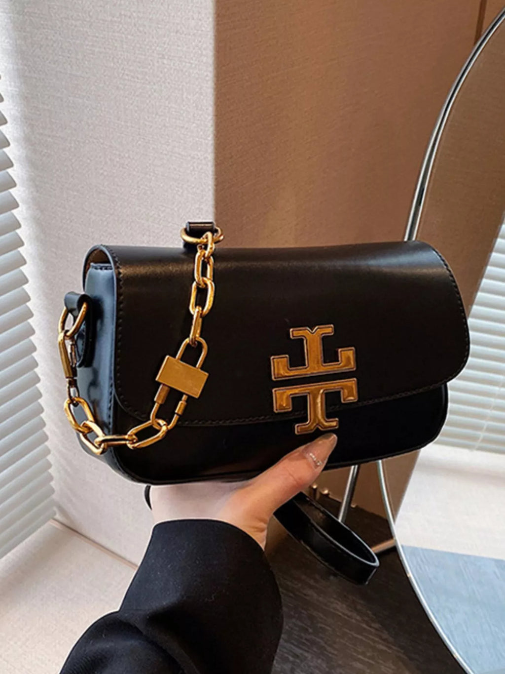Leather Flap Crossbody Bag
