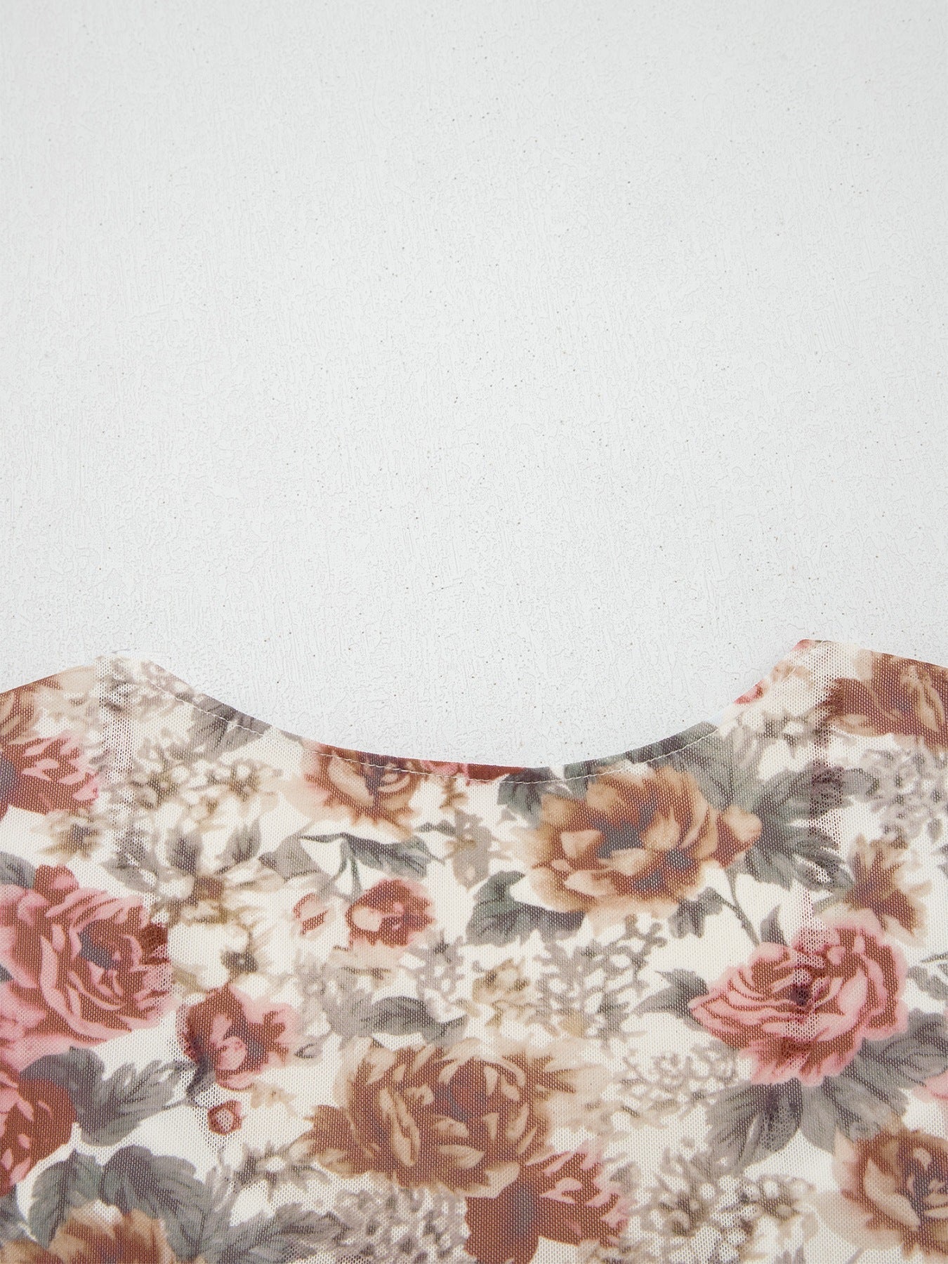 Floral Print Flounce Sleeve Blouse