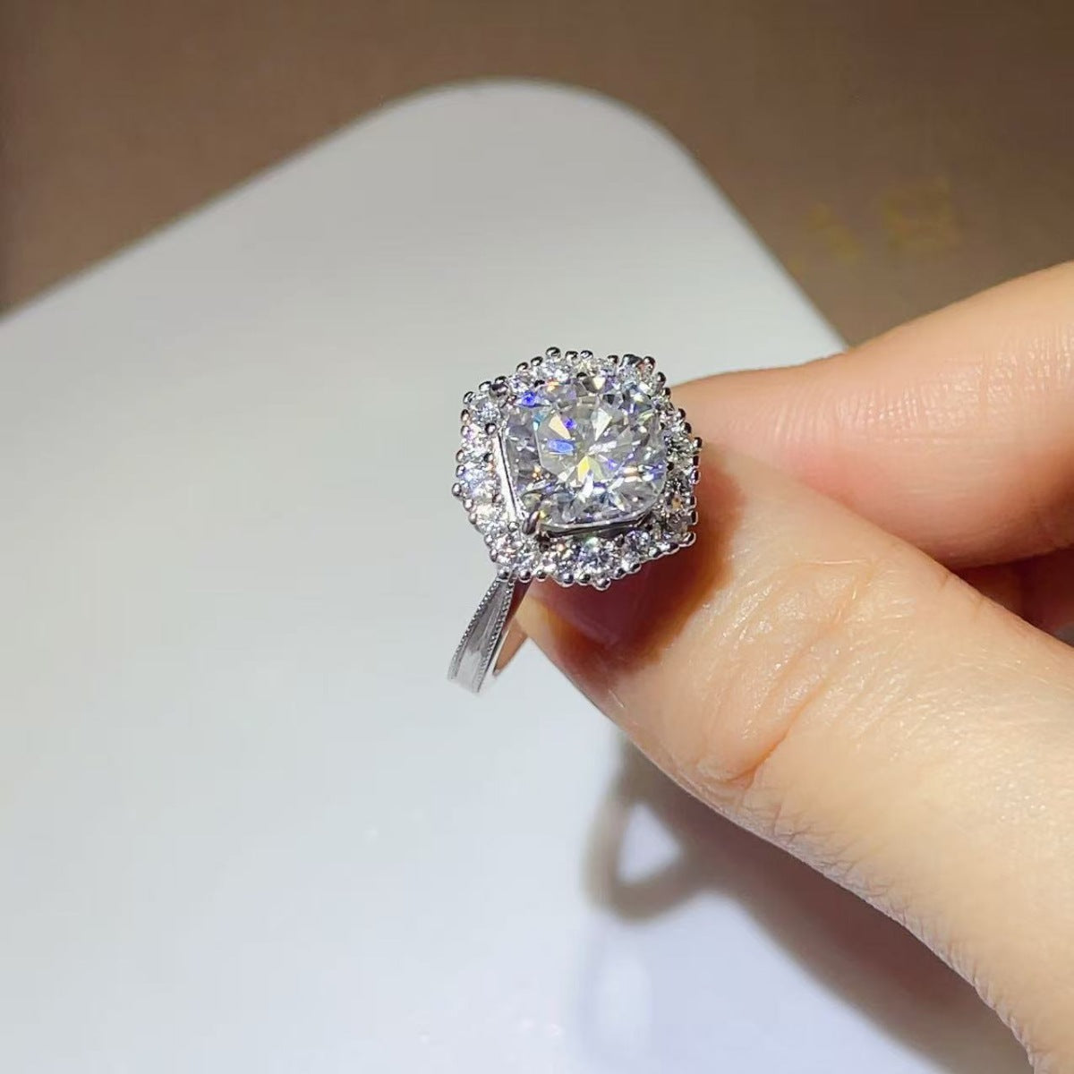3 Carat Moissanite 925 Sterling Silver Ring