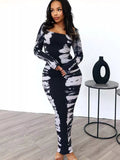 Tie-Dye Long Sleeve Maxi Dress