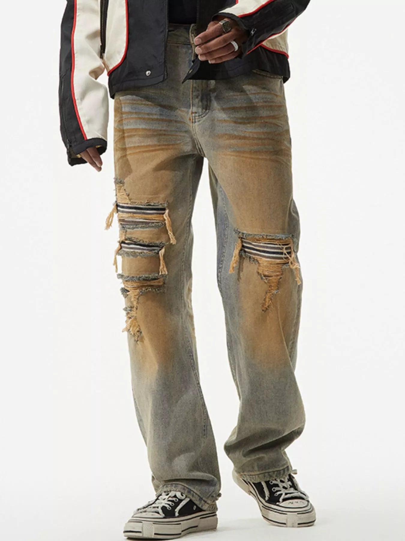 Men's Distressed Loose Fit Jeans