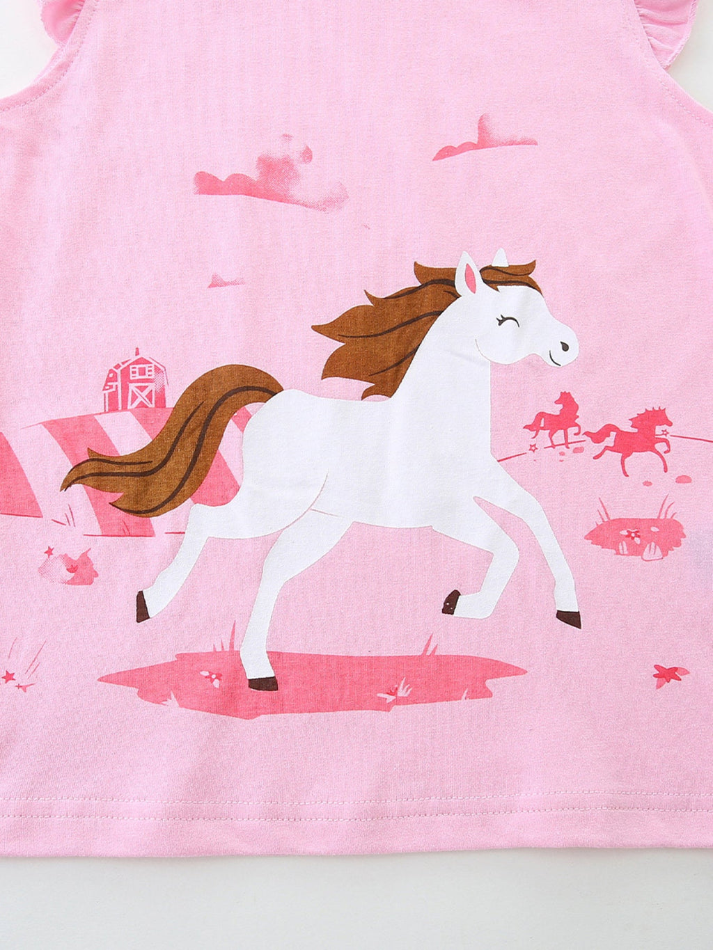 Children's Horse Print Tank and Shorts Set