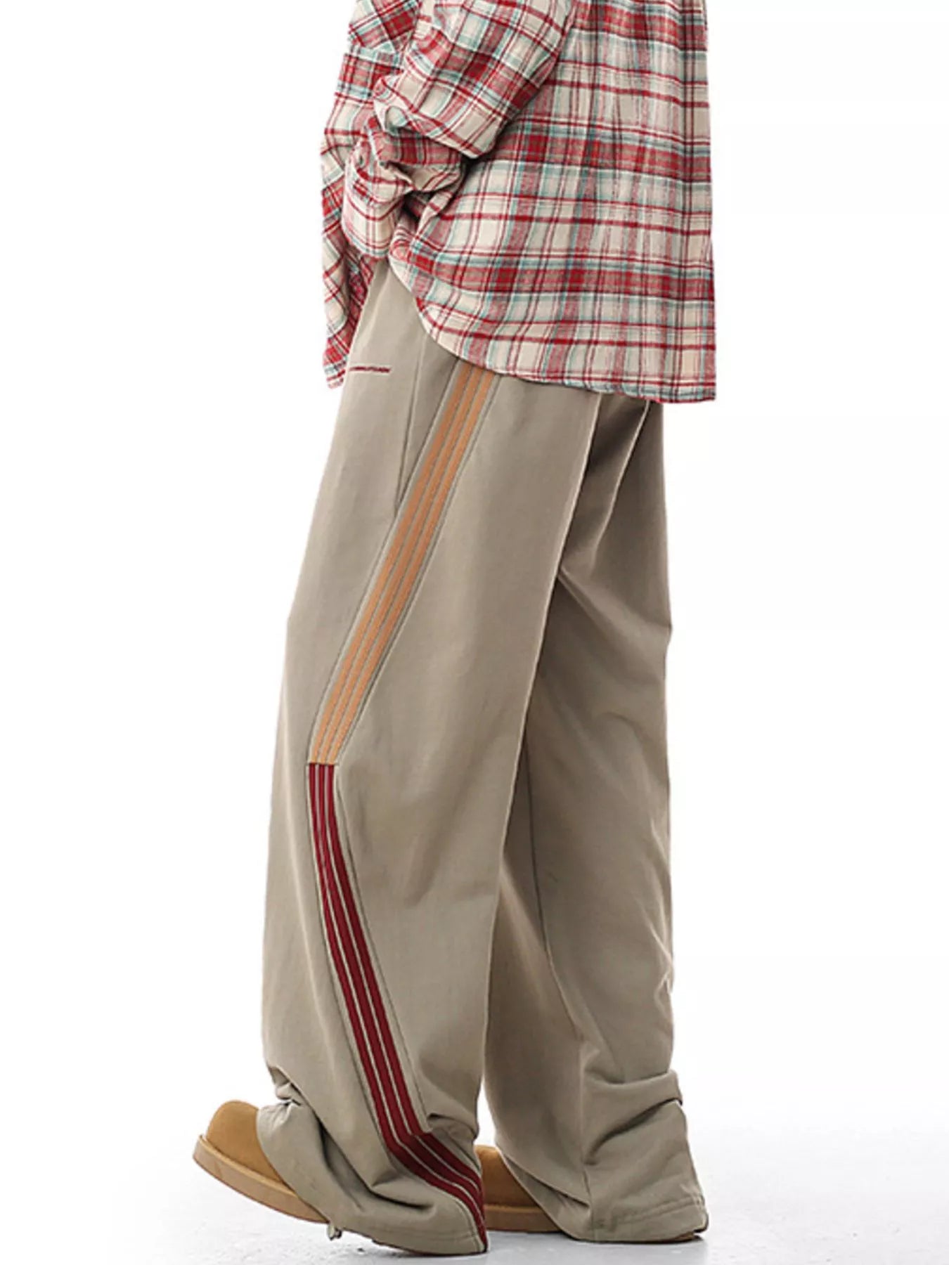 Men's Plus Size Side Striped Relaxed Fit Casual Pants