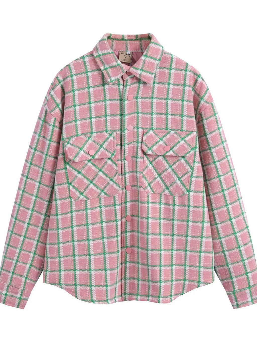 Men's Oversized Plaid Collared Neck Shirt