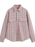 Men's Oversized Plaid Collared Neck Shirt