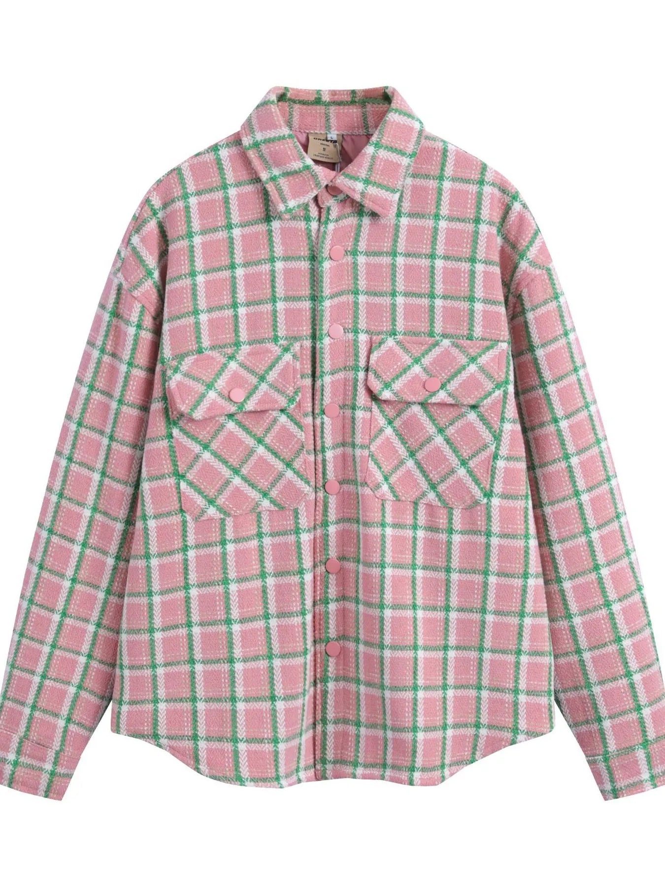 Men's Oversized Plaid Collared Neck Shirt