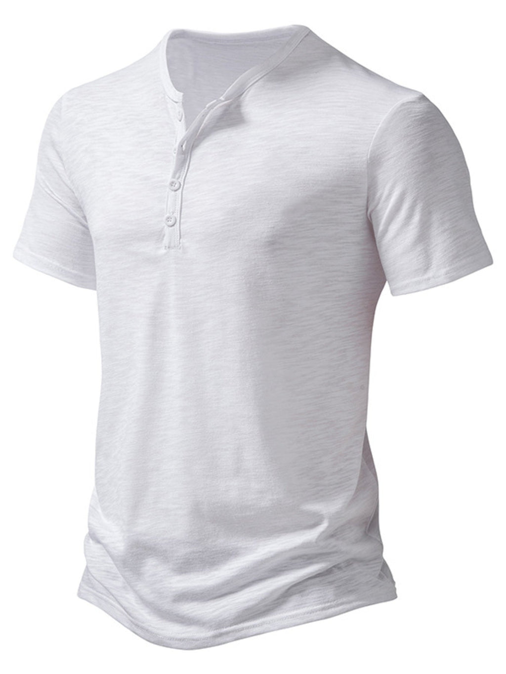 Men's Casual Button Detail T-Shirt