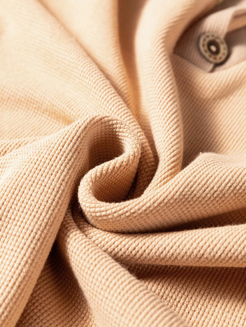 Color Block Thermal Textured Knit Drop Shoulder Henley Top