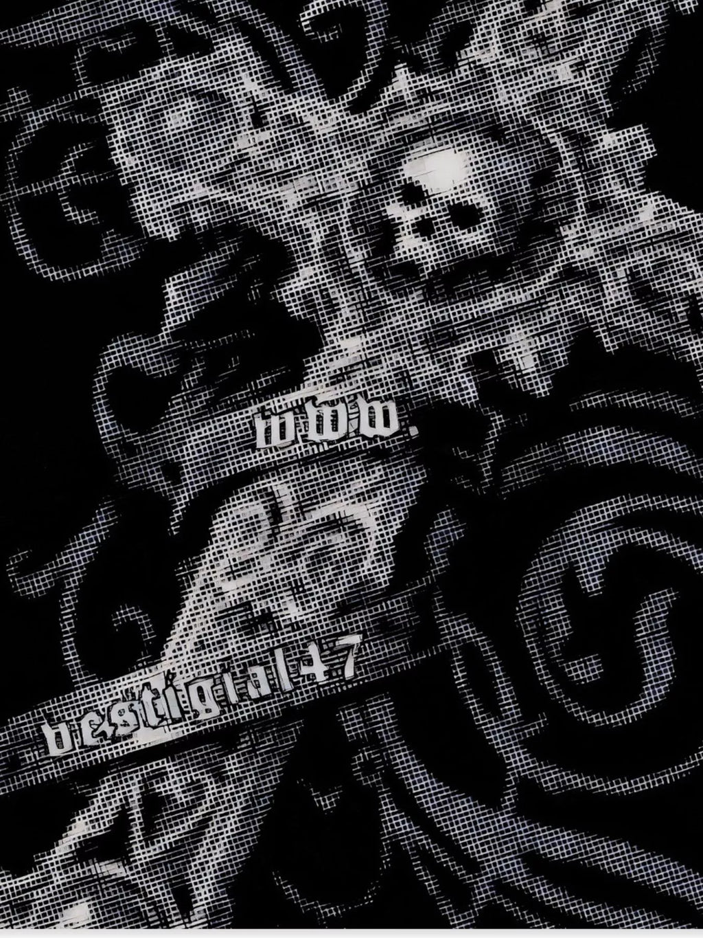Men's Skull Cross Graphic Oversized T-Shirt