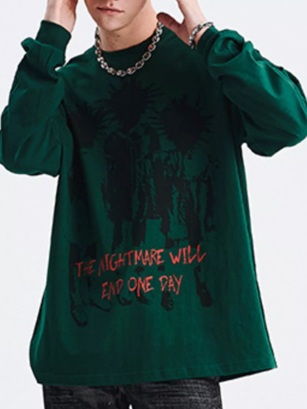 Men's Plus Size Graphic Long Sleeve T-Shirt