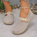 Round Toe Platform Slip-Ons