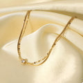 18K Gold-Plated Zircon Double Layered Bracelet