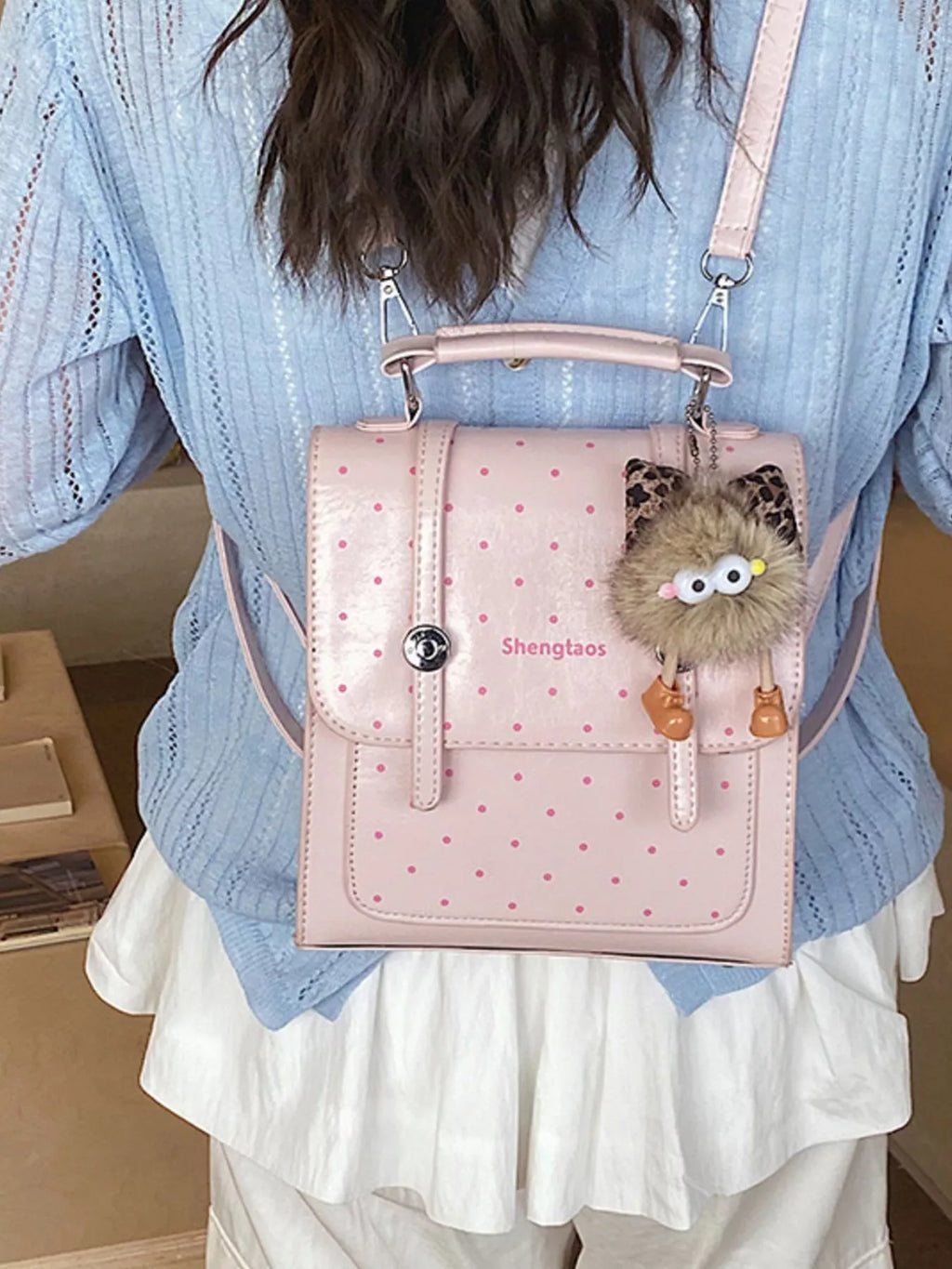 Polka Dot Backpack Bag